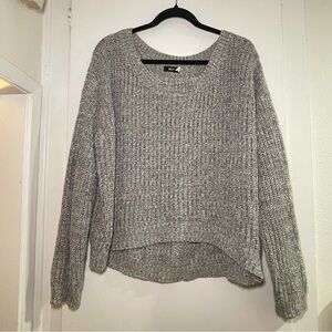 Cozy Gray Heather Oversized Sweater Size L
